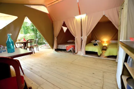 Huuraccommodatie(s) - Tent Canada 2 Kamers Zonder Eigen Sanitair 30M² -  2 Slaapkamers - Camping Vagues Océanes - Beau Rivage