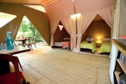 Accommodation - Tent Canada 2 Bedrooms Without Toilet Block 30M² -  2 Bedrooms - Camping Vagues Océanes - Beau Rivage