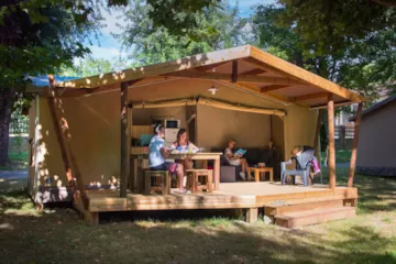 Huuraccommodatie(s) - Tent Cotton - 32M² - 3 Slaapkamers - Camping Vagues Océanes - Beau Rivage
