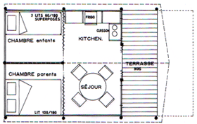 Amazone Standard tent 20 m² (2bed-4p) + terrace (no sanitary facilities)