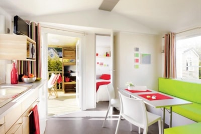 Mobil-home Le Châtaignier Standard 29m² (2bed-4p) + semi-covered terrace ?m²+ TV (Sam)