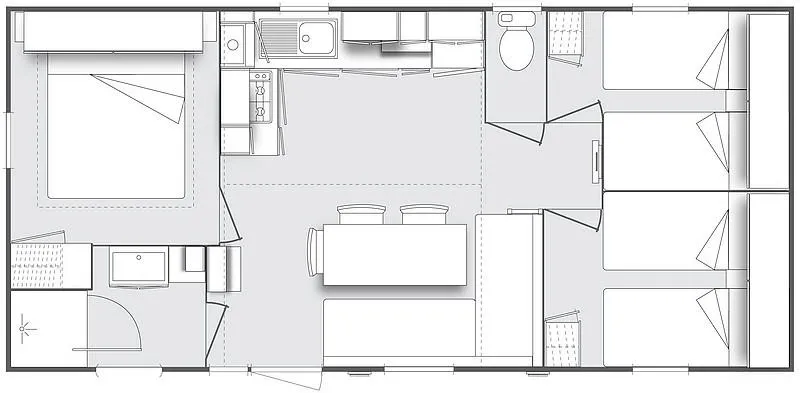 Mobil-Home Le Platane Dimanche (3 Chambres) + Grande Terrasse + Tv