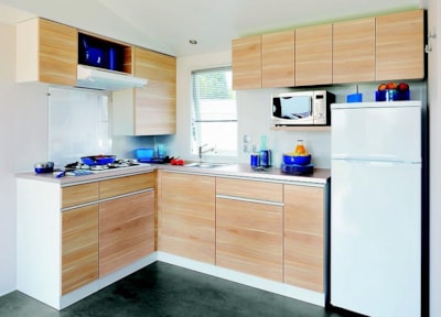 Mobil-home Le Platane Confort 29m² (3bed-6p) + semi-covered terrace 15m² + TV (Sam)
