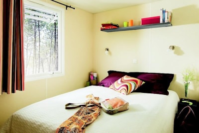 Mobile-home Le Chêne Confort 29m²(2bed-4pers)+semi-covered terrace 15m²+ TV + LV riverside dim