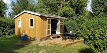 Mietunterkunft - Cabanes Lodges 21 M2 (2018) - 2 Schlafzimmer - Küchenecke - Wohnzimmer - Wc - Ohne Badezimmer - Camping Brantôme Peyrelevade