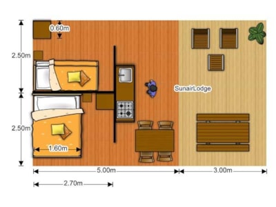 Luxury Lodge Tent Safari Sunday Riverfront 40 m2