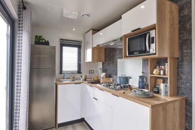 Mobil-home Luxe Premium 31m² (2bed-4pers) + semi-covered terrace 20.5m² + LV + CLIM