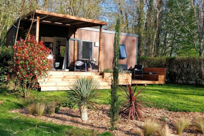 Mobil-home Luxe Premium 31m² (2bed-4pers) + semi-covered terrace 20.5m² + LV + CLIM
