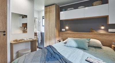 Mobil-home Olivier Premium 32m² (2bed-4pers) + 2SDB + semi-covered terrace ?m² + LV + CLIM (Sam)