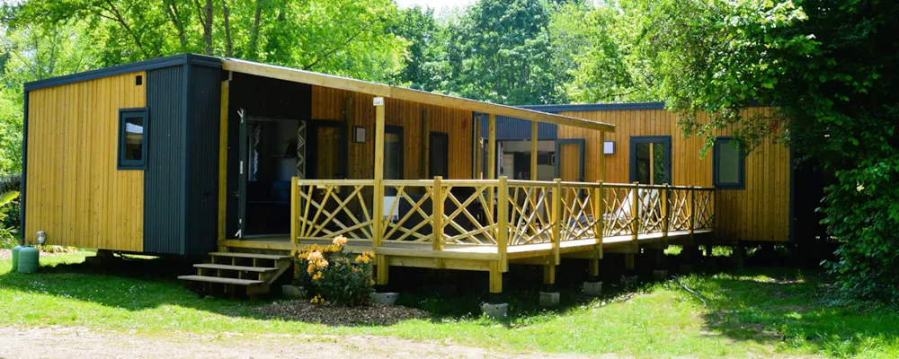 Location - Mobil Home Family Premium 8 Personnes (2023) Grande Terrasse Semi Couverte + Tv +Lave Vaisselle - Camping Brantôme Peyrelevade