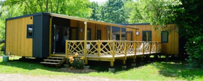 Mobil home Family Premium 60m² (4bed-8pers) + 2SDB + semi-covered terrace 44m² + TV + LV + CLIM