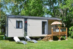 Accommodation - Mobile Home L'acacia (2 Bedrooms) Last Generation (2023) - Integrated Terrace - Tv - Camping Brantôme Peyrelevade