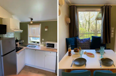 Mobil-home Le Chêne Confort 29m2 (2bed-4p) + semi-covered terrace 15m²+ TV + LV (riverside)