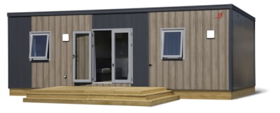 NEW // Mobile-home Ecrin Vert Premium 32m² (2bed-4pers)+2SDB +semi-covered terrace 17m² + LV + CLI