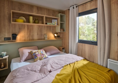 NEW // Mobile-home Ecrin Vert Premium 32m² (2bed-4pers)+2SDB +semi-covered terrace 17m² + LV + CLI