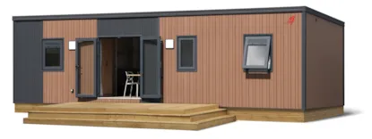 Nuovo 2026 Casa Mobile Di Lusso L'écrin 36,80 M2 Verde 3 Camere, 2 Bagni, Aria Condizionata