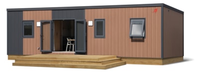 NEW // Mobil-home Ecrin Vert Premium 36,8m²(3bed-6pers)+2SDB+ semi-covered terrace 20m² + LV + C
