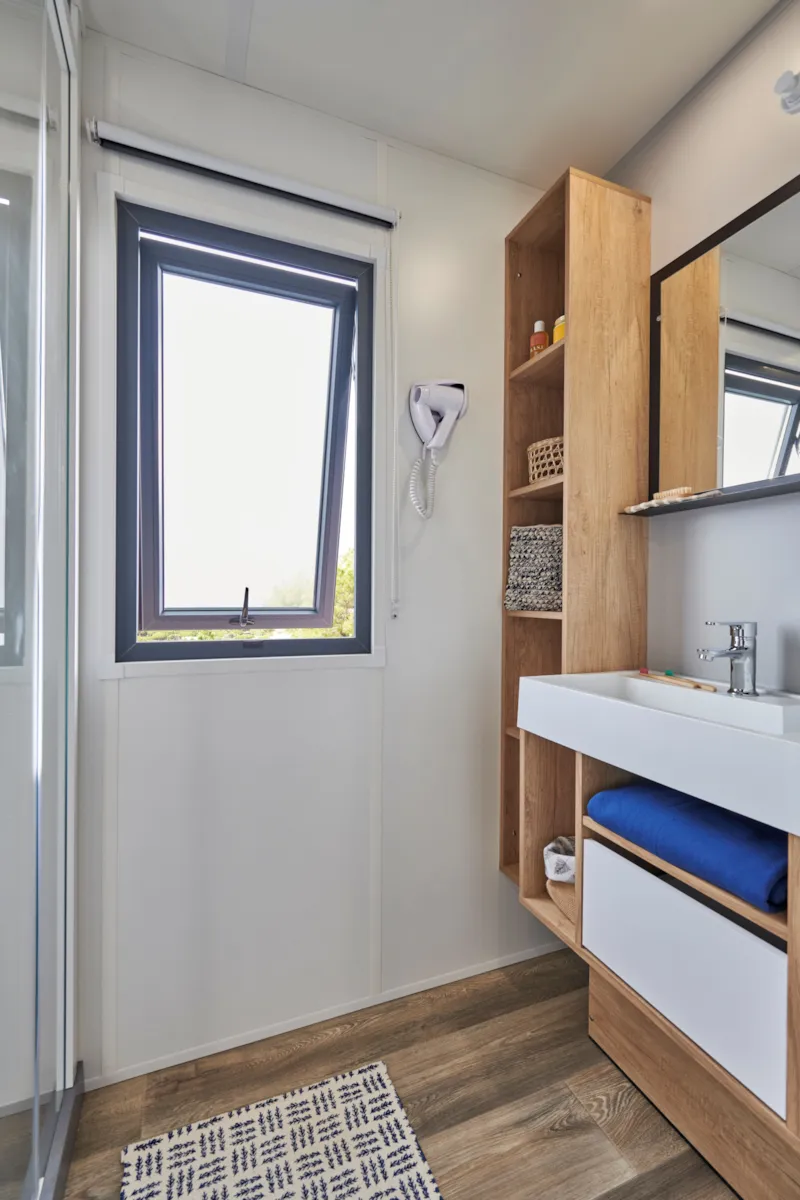 Nouveauté 2026 Mobil Home Luxe L'écrin 36.80 M2 Vert 3 Chambres, 2 Sdb, Climatisé