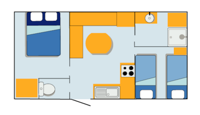 Mobile home Confort 27m² - 2 bedrooms + sheltered terrace + TV — 9
