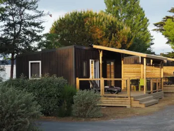 Mietunterkunft - Homeflower Premium 29M² (2 Bedrooms) + Television + Dishwasher + Coverred Terrace + Air Conditioning - Flower Camping La Davière Plage