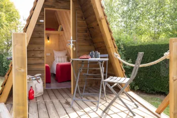 Mietunterkunft - Cabadienne 8M² - 1 Schlafzimmer + Terrasse - Flower Camping La Davière Plage