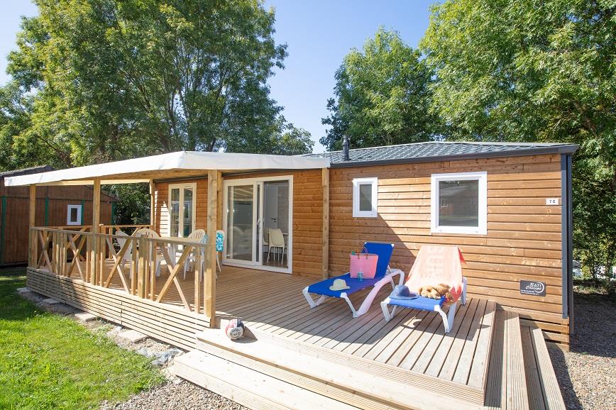 Location - Mobil Home 3 Chambres / 2 Salles De Bain Premium Samedi - Camping Castel Château de Lez-Eaux