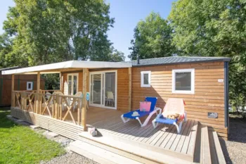 Mietunterkunft - Mobilheim 3 Zimmer - 2 Badezimmer Premium Samstag - Castel Camping Château de Lez-Eaux