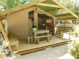 Huuraccommodatie(s) - Free Confort 24M² - 2 Kamers - Camping Le Relais de la Bresque