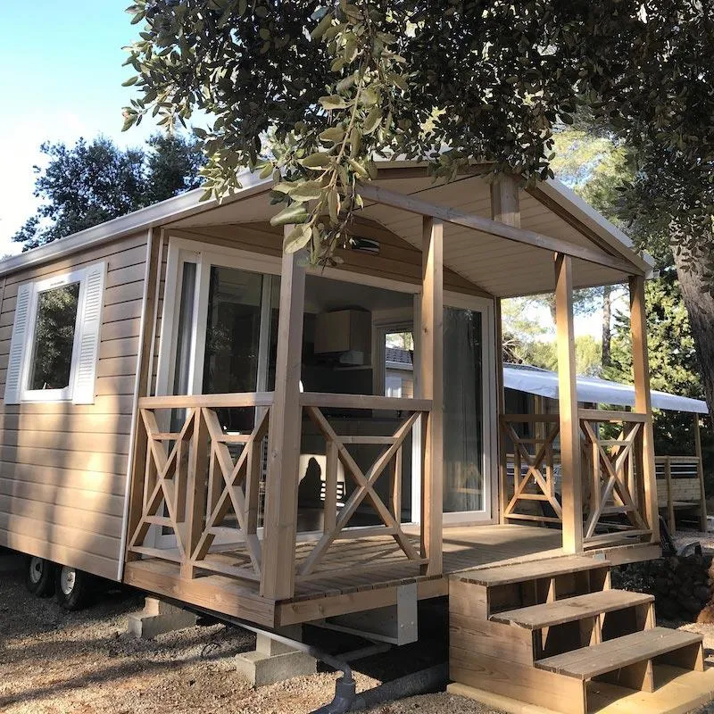 Mobile Home Confort 28M² - Clim + Tv + Terrasse Couverte