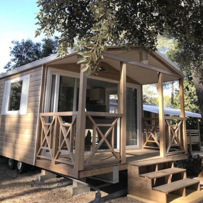 Mobile-home Confort 28m² - air-conditioning + TV + sheltered terrace — 4