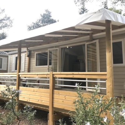 Mobile-home 36m² - air-conditioning + TV + sheltered terrace — 1