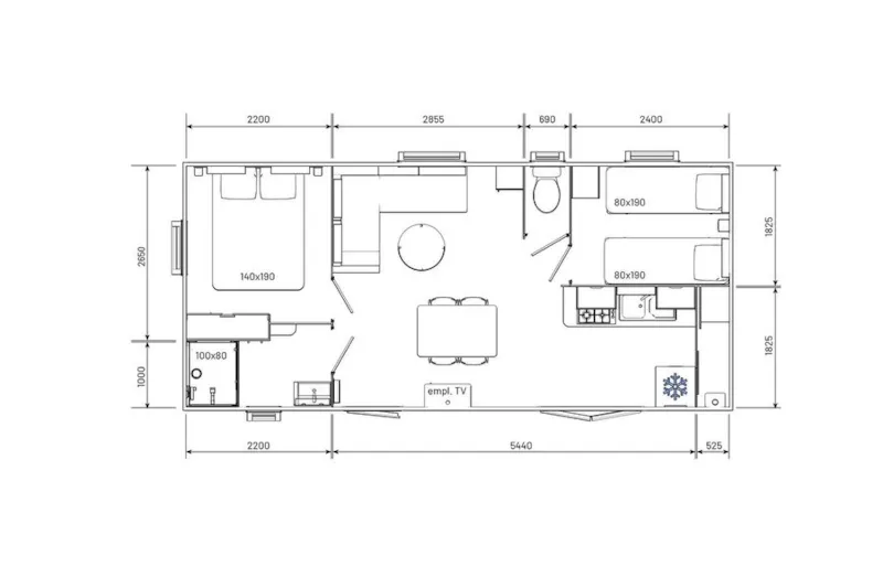 Mobile Home Confort 34M² - 2 Chambres