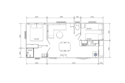 Mobile-home Confort 34m² - 2 bedrooms — 8