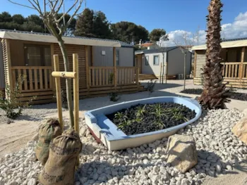 Mietunterkunft - Premium-Mobilheim (15 M² Terrasse) - Camping Les Tamaris