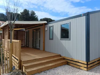 Mietunterkunft - Premium-Mobilheim (15 M² Terrasse) - Camping Les Tamaris