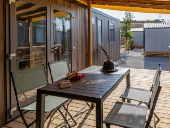 Mietunterkunft - Premium-Mobilheim (15 M² Terrasse) - Camping Les Tamaris