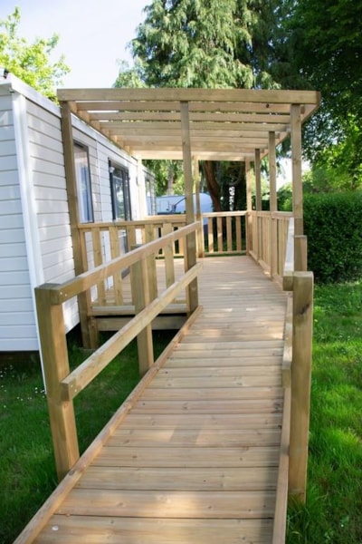 Mobile-home for the disabled - 31m2 - 4 people max - 2 bedrooms - covered terrace — 9