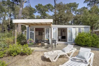 Mietunterkunft - Cottage **** 2 Schlafzimmer Quartier Les Pins - Camping Sandaya Le Littoral