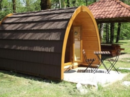 Accommodation - Wooden Cabin 6M² + Terrace - Without Toilet Blocks - Flower Camping Le Martinet