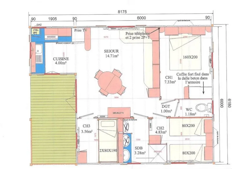 Chalet 3 Chambres - 40M² + Terrasse Couverte