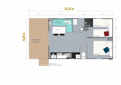 Sea view 2 bedrooms covered terrace - 25m² — 9