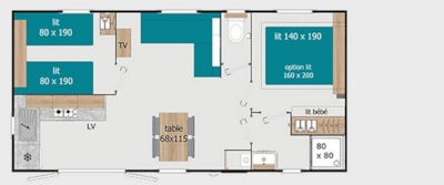 Grand Confort 2 bedrooms - 30m² (arrival on Friday in July/August) — 10