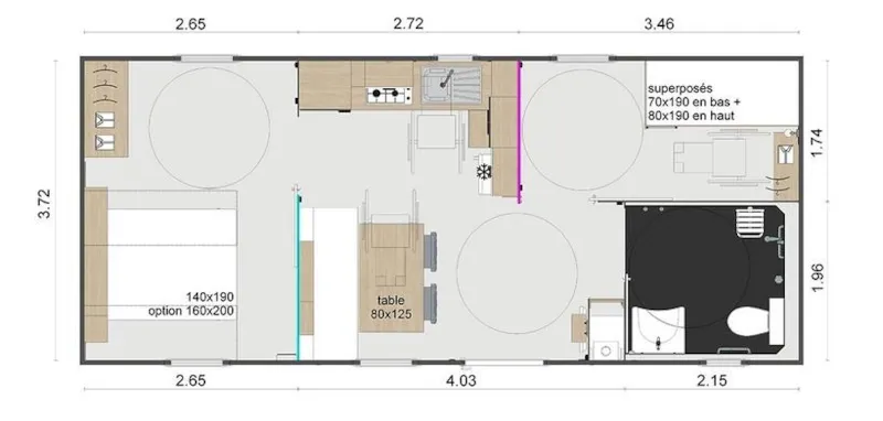 Access 2 Chambres Terrasse - 33M² - Lodge Pmr