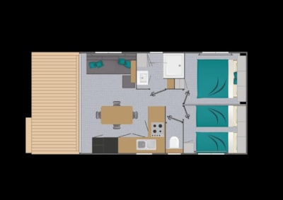 Sea view - 2 bedrooms covered terrace - 25m² - arrival Sunday July/August — 9