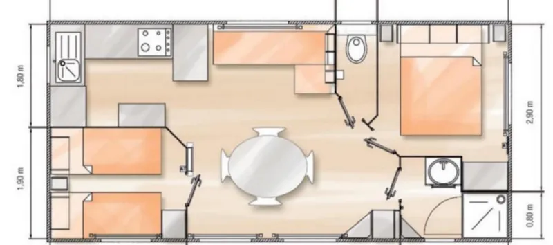 Grand Confort 2 Chambres - 30M2 + Terrasse Semi-Couverte (Arrivée Le Vendredi En Juillet/Août)
