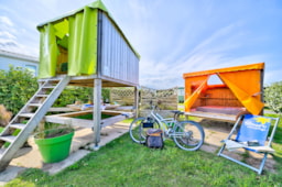 Huuraccommodatie(s) - Camp'étoile Zonder Privé Sanitair - Camping Paradis UTAH-BEACH