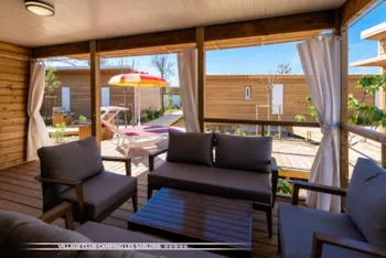 Mietunterkunft - Chalet Luxe 3 Schlafzimmer 2 Badezimmer - Camping Sunêlia Les Sablons