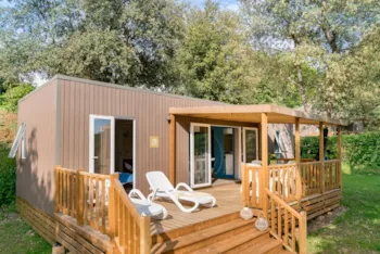 Mietunterkunft - Cottage Perigord 3 Schlafzimmer Klimaanlage Premium - Camping Sandaya Les Péneyrals