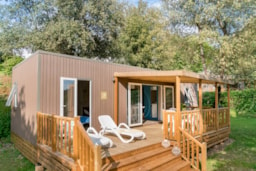 Huuraccommodatie(s) - Cottage Perigord 3 Slaapkamers Airconditioning Premium - Camping Sandaya Les Peneyrals