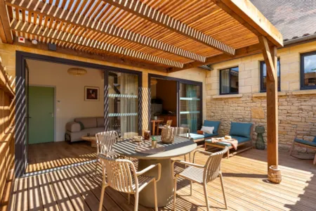 Accommodation - Apartment Joséphine With Terrace 2 Bedrooms Prestige - Camping Sandaya Les Péneyrals